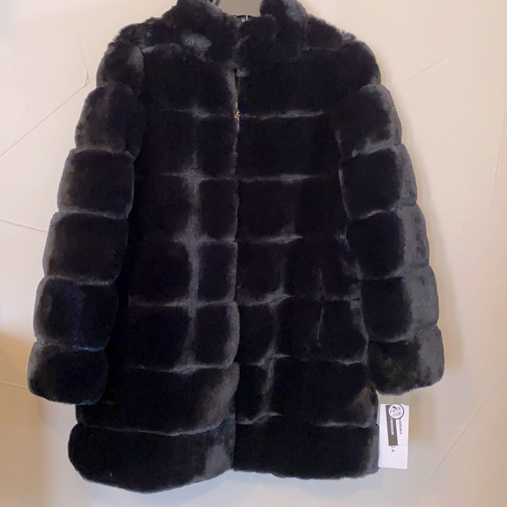 Beautiful Ladies VIA SPIGA Reversible Faux Fur / Puffer Coat! Size Small.  New.